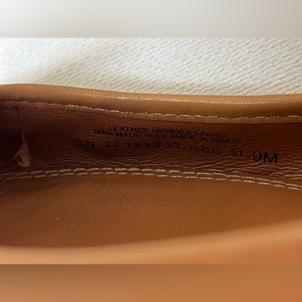 Tory Burch Louisa Gold Tan Ballet Flats 9 - Picture 6 of 8